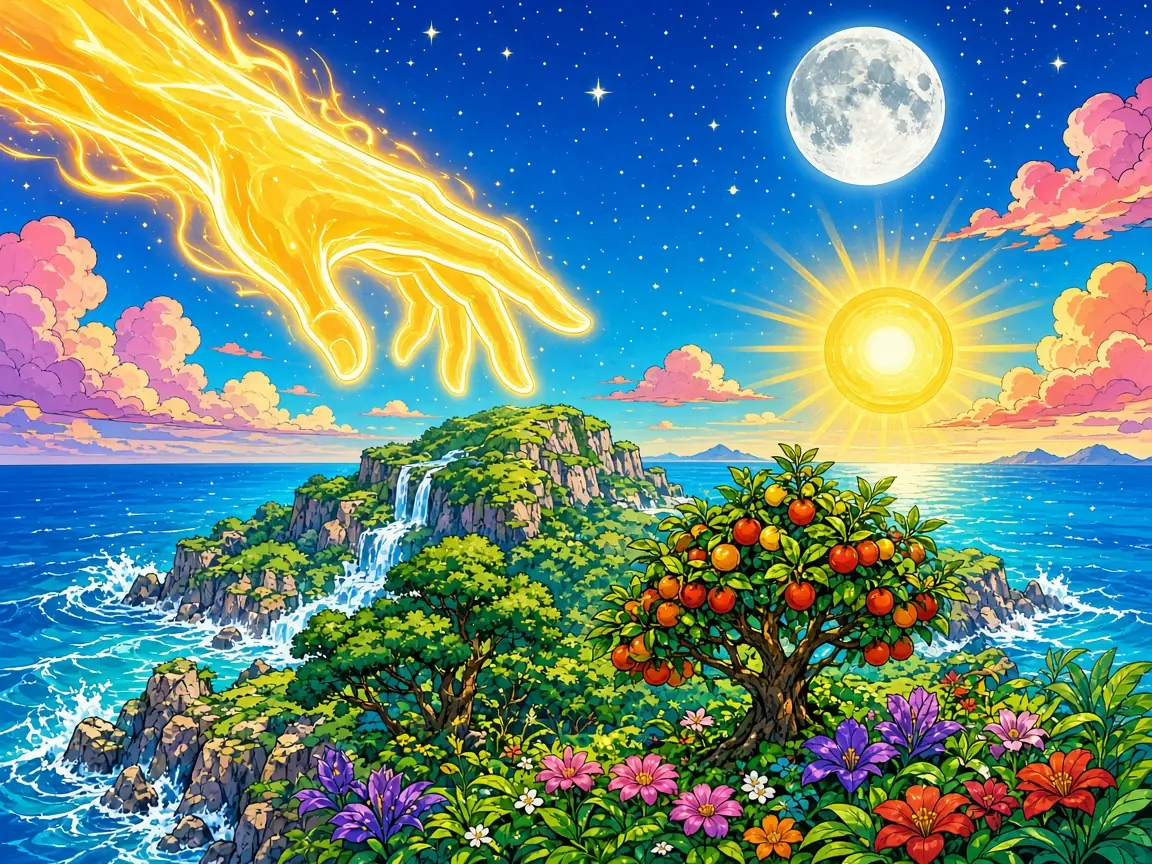 O céu, a terra e as estrelas